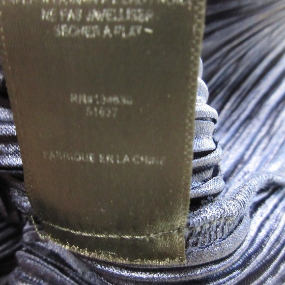 Anthropologie Sunday in Brooklyn Pleated Maxi Dress L Blue Off Shoulder 408 - Picture 5 of 8